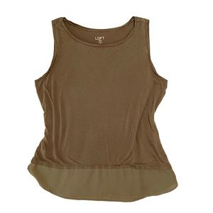 Loft Outlet Green Sleeveless Top Sz Mp